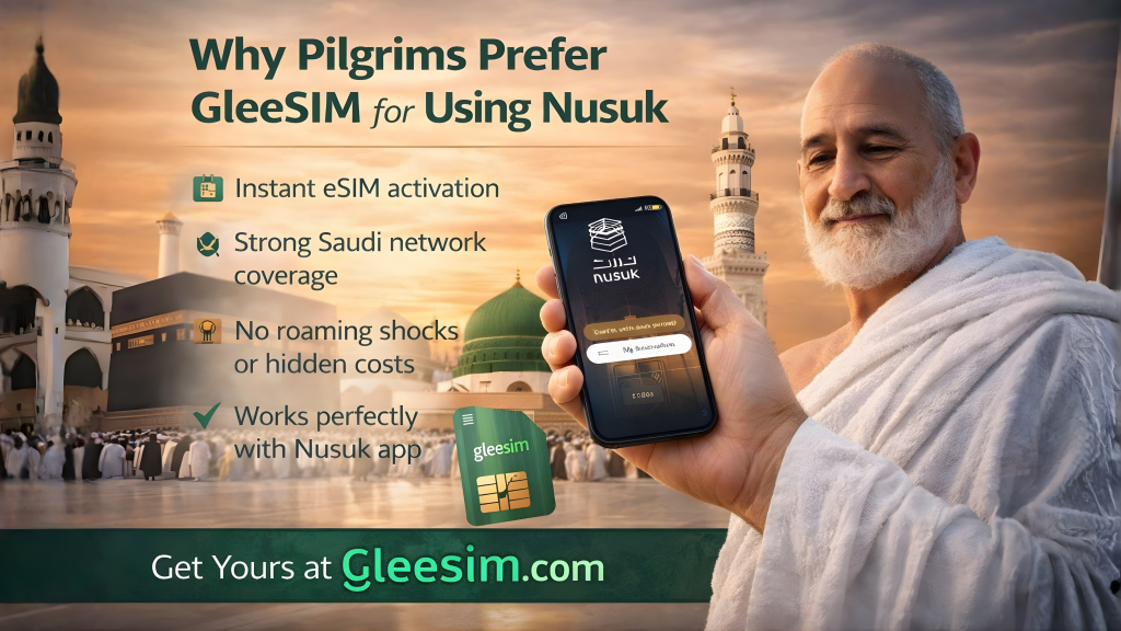Pligrims prefer GleeSim for using Nusuk