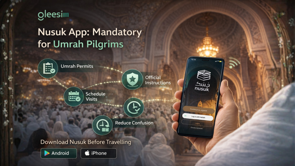 Ramadan Umrah Connectivity Guide: How to Stay Connected in Makkah & Madinah 3 Nusuk App Mandatory for Umrah Pilgrims