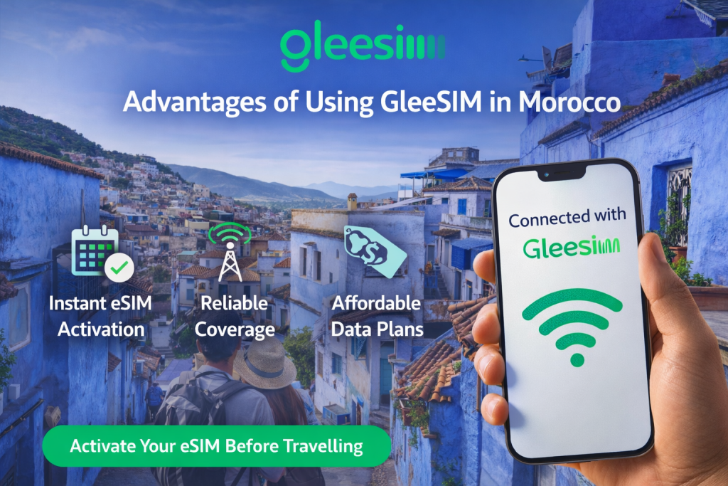 Free Travel eSIM for Morocco through GleeSIM.