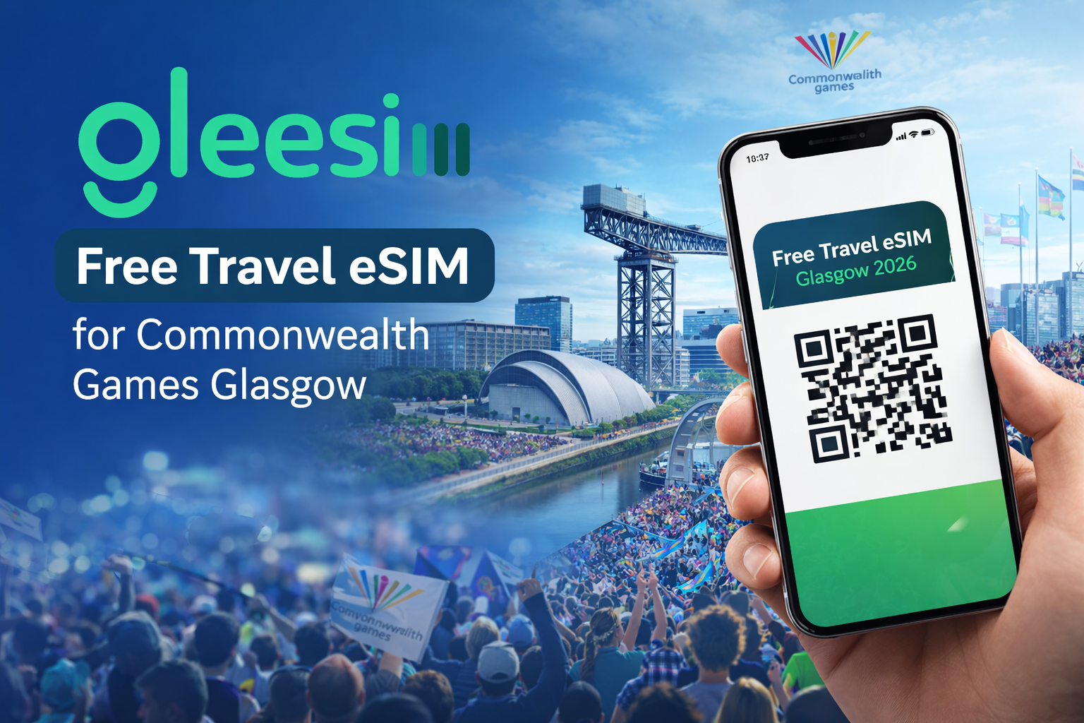 Free Travel eSIM for Commonwealth Games Glasgow