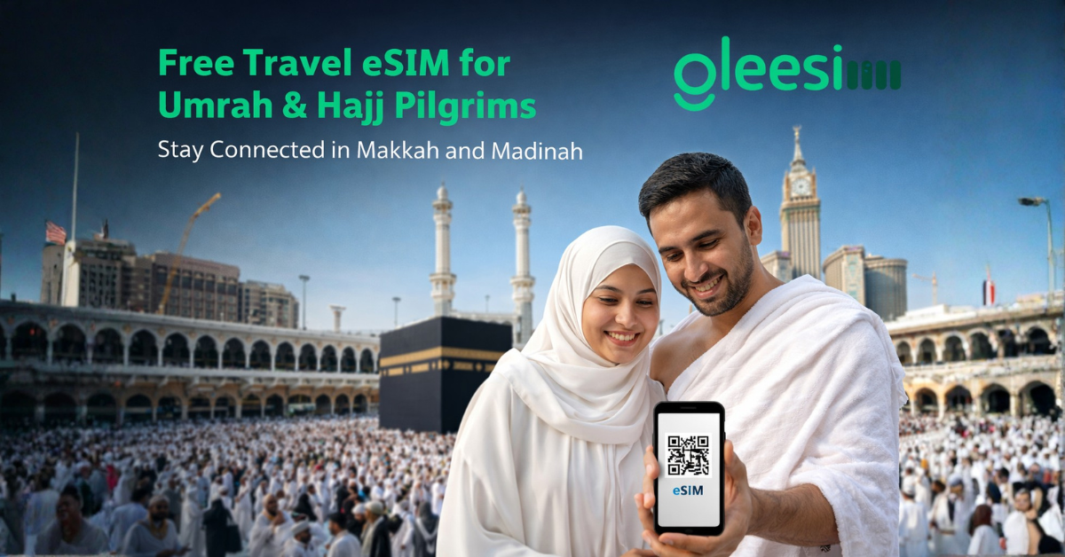 Free GleeSIM eSIM for Umrah travel instant activation