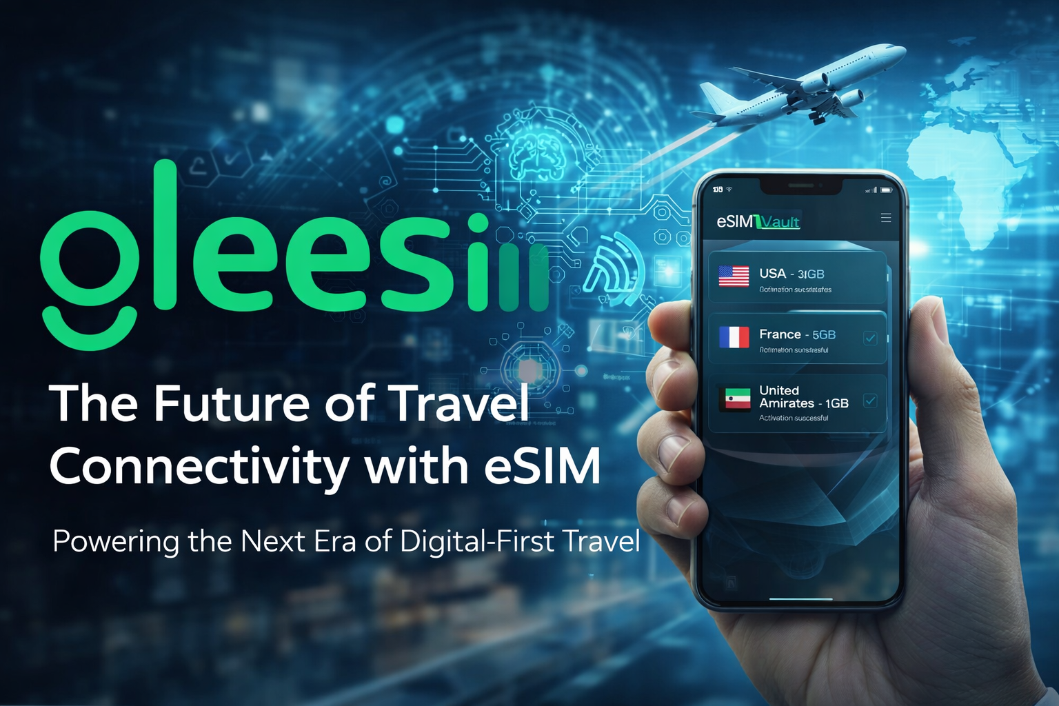 Instant activation travel eSIM by GleeSIM