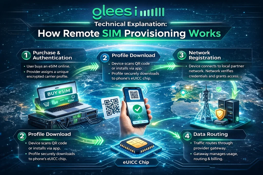 How Instant eSIM Activation Is Transforming Global Travel Connectivity (2026 Guide) 1 How Remote SIM Provisioning Works (Simple Explanation)