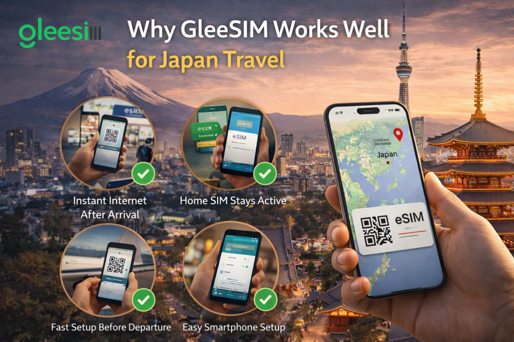 Free Travel eSIM for Japan: Complete Internet Guide for International Travellers 2 GleeSIM Free Travel eSIM