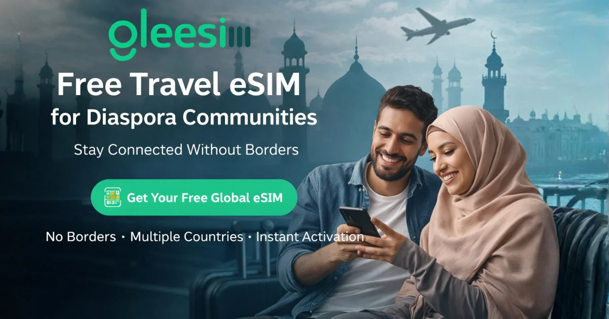 Free GleeSIM Travel eSIM for Diaspora Communities