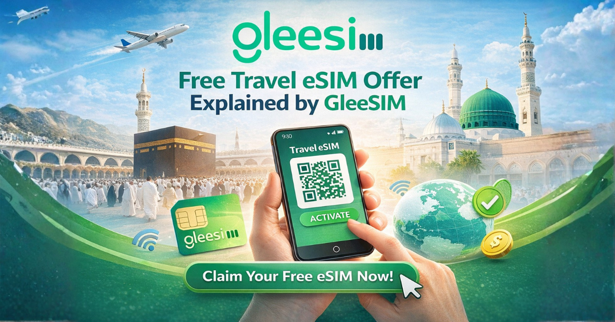 Pilgrims using GleeSIM eSIM for navigation in Saudi Arabia
