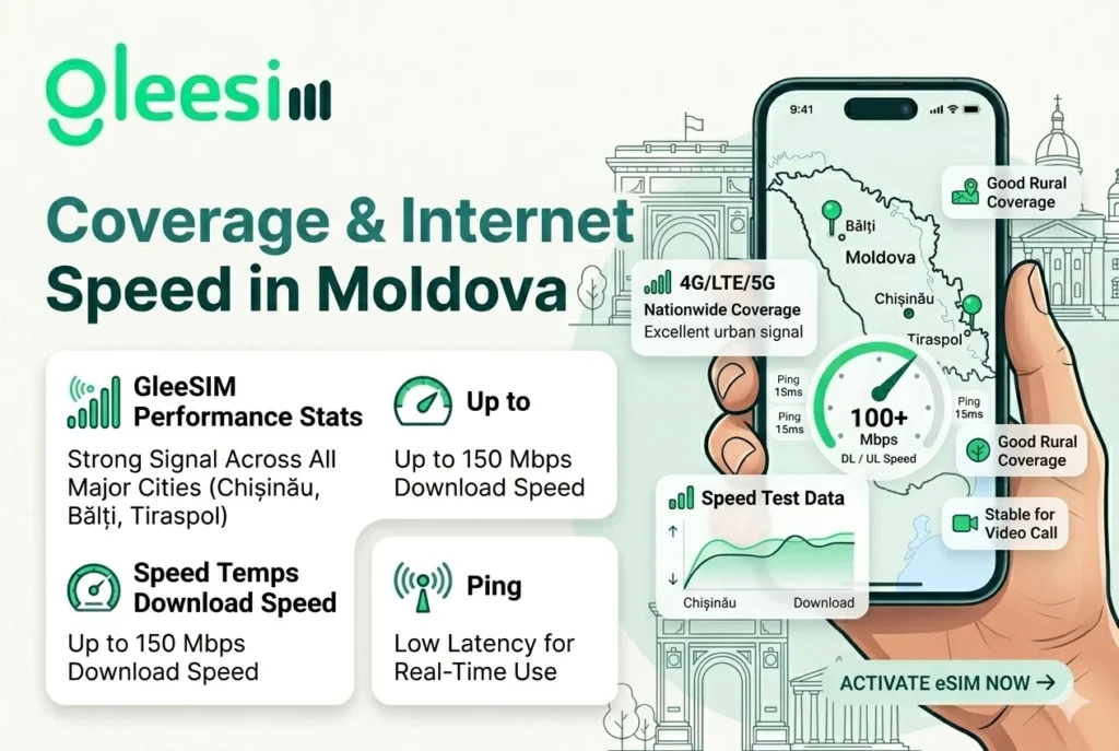 Moldova Travel eSIM: Fast, Affordable & Instant Connectivity 2 Coverage & Internet Speed in Moldova