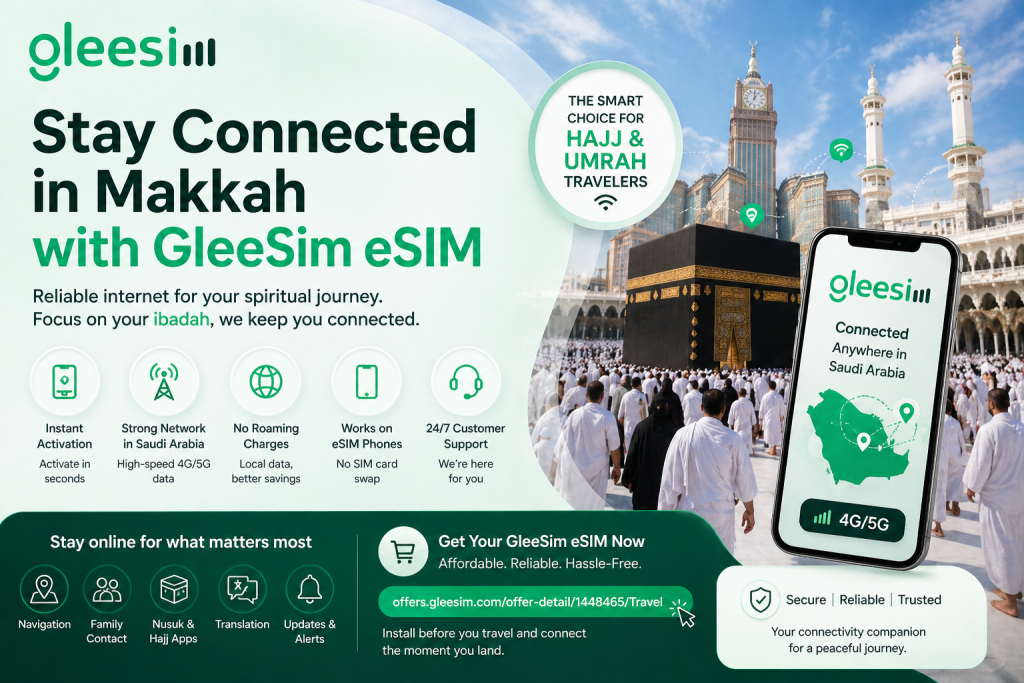 Stay Connected in Makkah with GleeSim eSIM