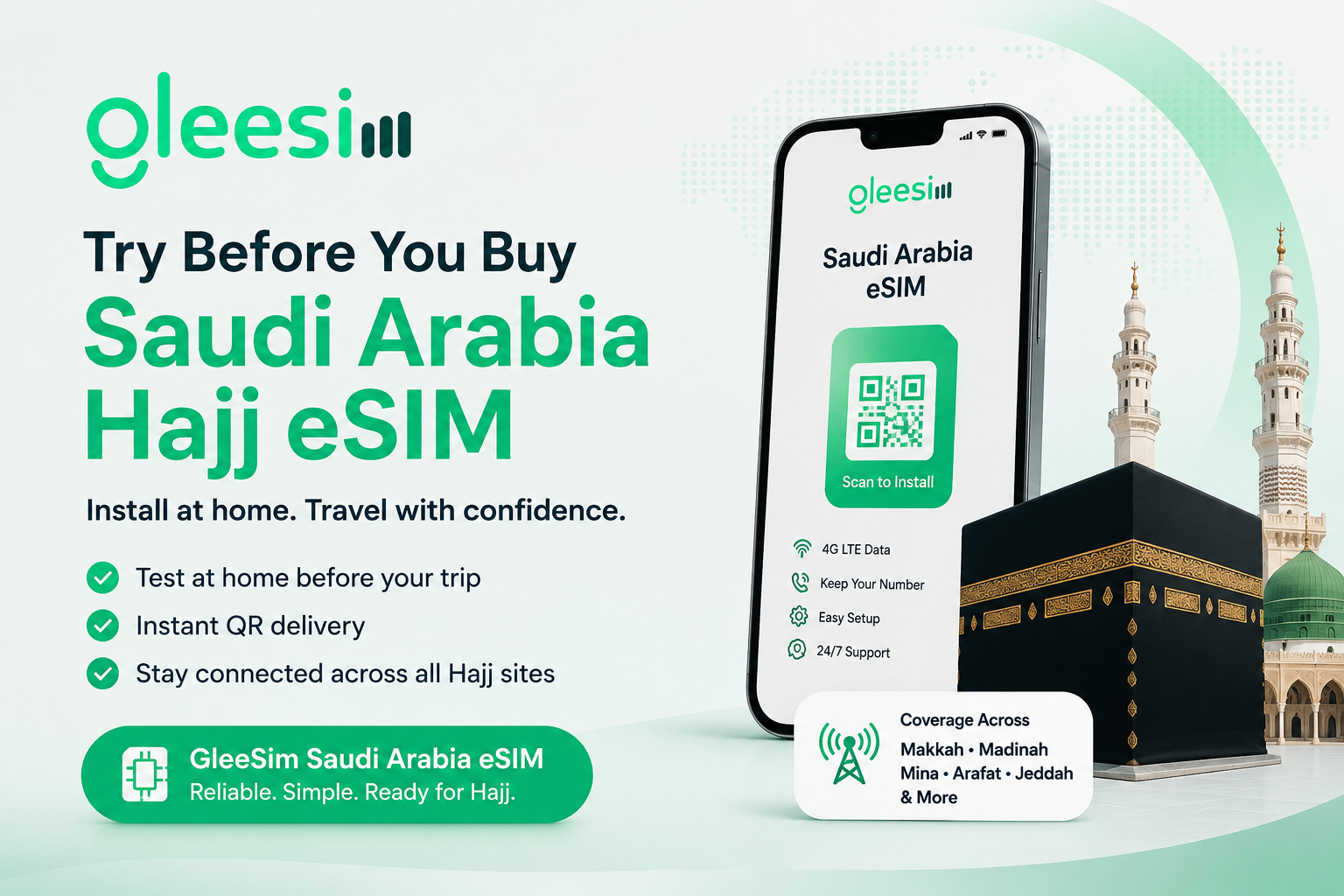 Free eSIM for Hajj in Saudi Arabia