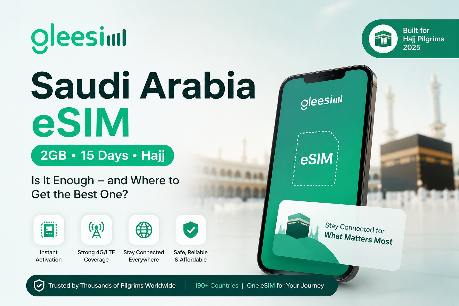 Best 2GB eSIM for Hajj Pilgrims in Saudi Arabia