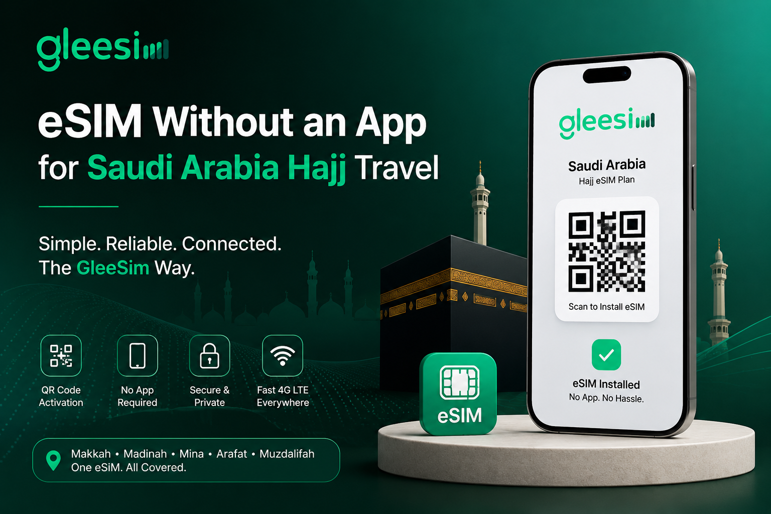 Saudi Arabia Hajj eSIM with GleeSIM