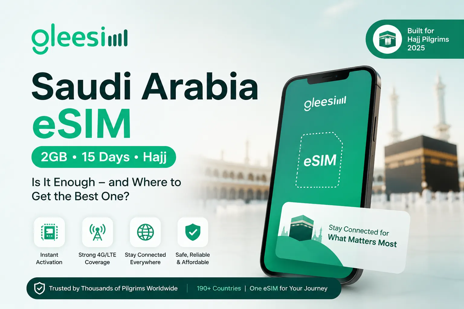 Best 2GB eSIM for Hajj Pilgrims in Saudi Arabia