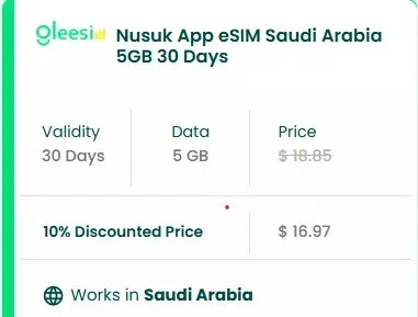 Free Nusuk App 5gb for 30 days data bundle