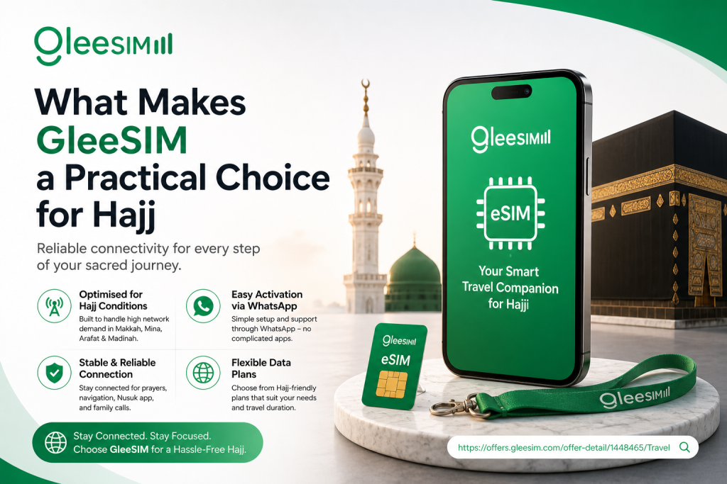 Best Hajj SIM 2026 GleeSIM eSIM for pilgrims in Makkah Saudi Arabia