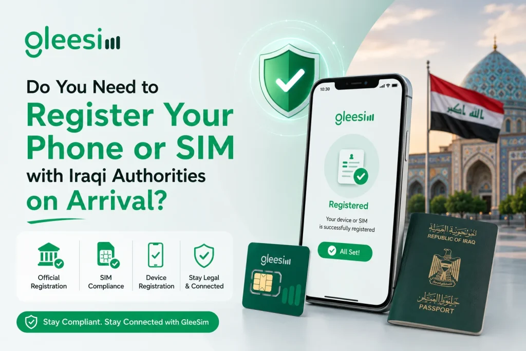 GleeSim Iraq SIM and phone registration guide for visitors
