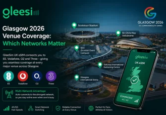 GleeSim UK eSIM coverage across Glasgow 2026 venues
