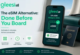 GleeSim UK eSIM set up before your Glasgow 2026 flight