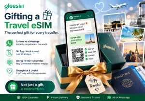 Gift a GleeSim travel eSIM to friends or family for international travel.