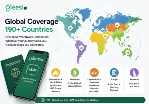 GleeSIM global eSIM coverage across 190+ countries 