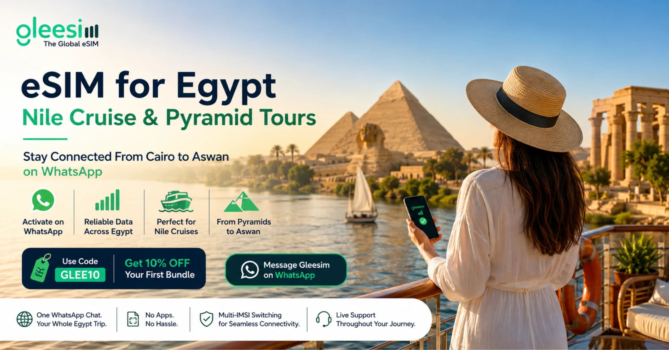 Gleesim Egypt eSIM Nile Cruise scaled
