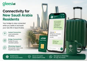 eSIM for Saudi Arabia Expats and Long-Term Residents: A WhatsApp Setup Guide for Vision 2030 Workers 1 GleeSim eSIM connectivity for new Saudi Arabia residents