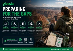 Prepare for remote travel in Kazakhstan with offline maps and GleeSim eSIM.