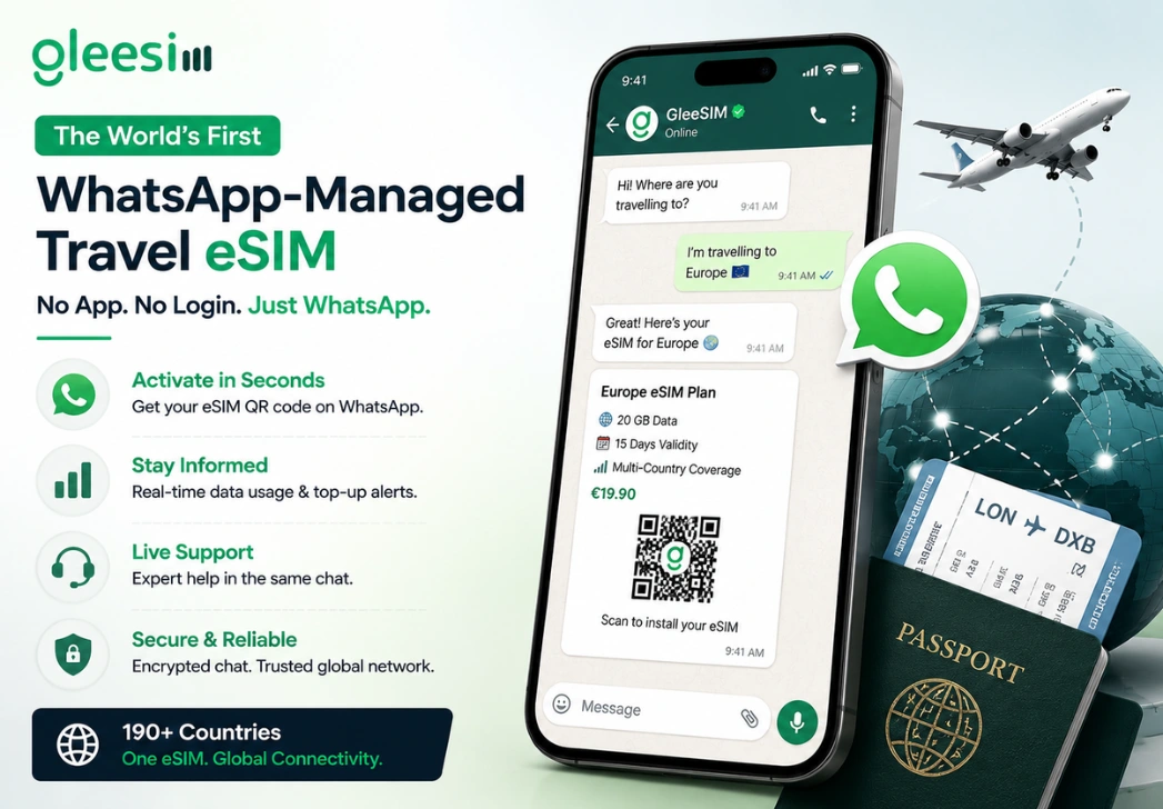 The Worlds First WhatsApp Managed Travel eSIM