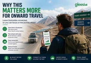Stay connected beyond Dushanbe with GleeSim eSIM before travelling across Tajikistan.