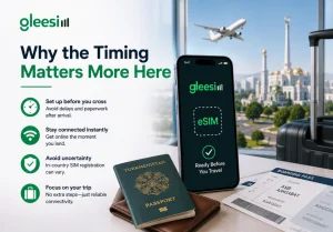 eSIM vs Local SIM Card in Turkmenistan: Which Should You Choose 1 GleeSim eSIM for seamless cross-border travel connectivity.