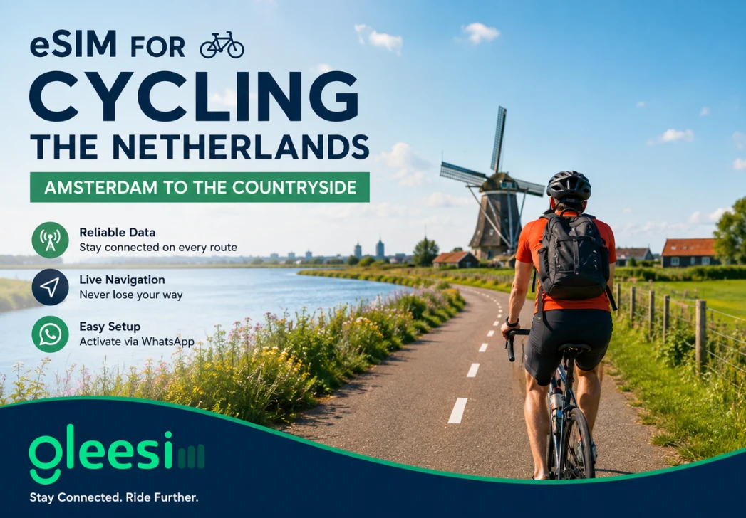 GleeSIM eSIM for cycling in the Netherlands