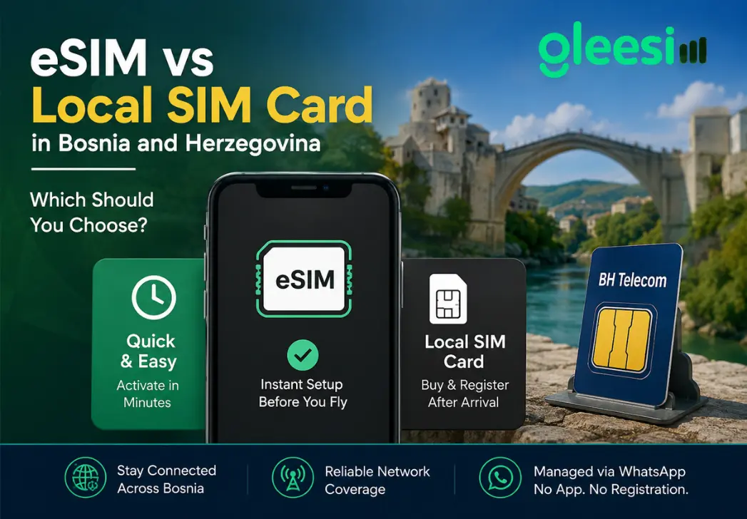 eSIM vs local SIM card in Bosnia and Herzegovina comparison
