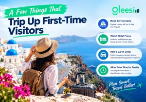 Greece travel tips for first-time visitors including ferries, hotels and car hire in Crete