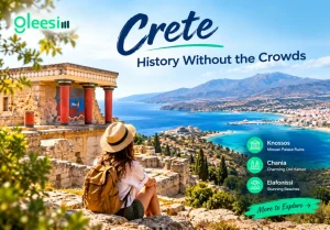 Crete Greece travel guide featuring Knossos ruins, Chania and Elafonissi Beach