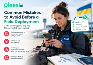 GleeSim Ukraine eSIM field deployment connectivity checklist