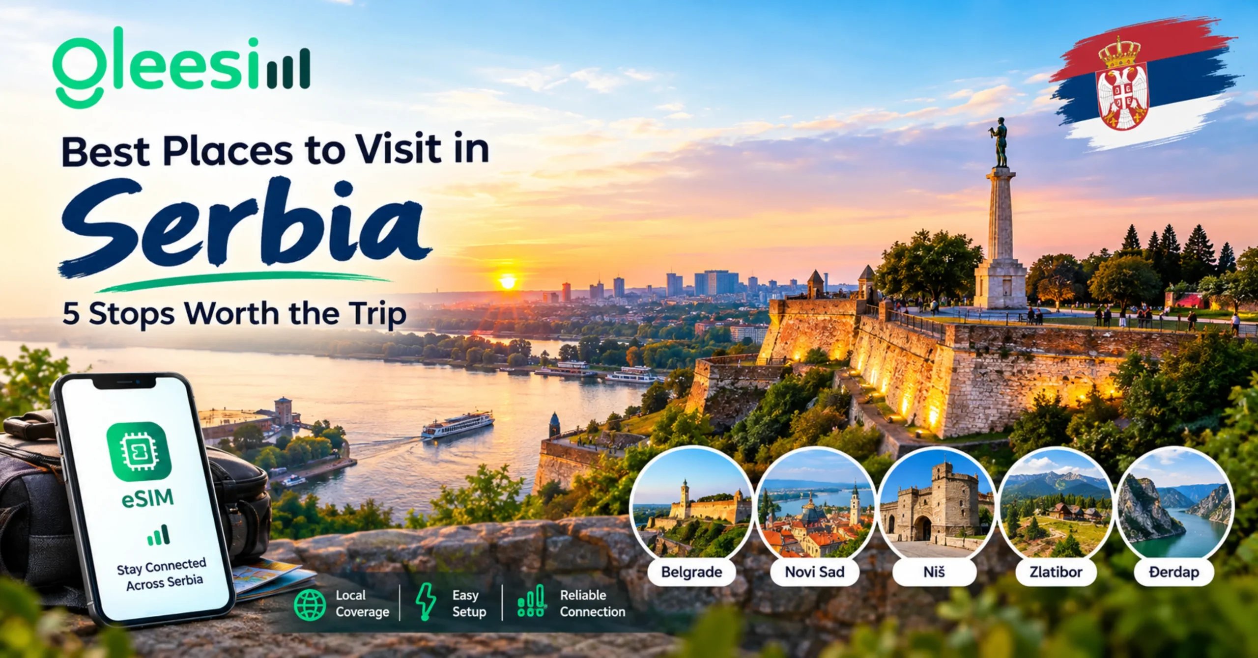 Best places to visit in Serbia featuring Belgrade, Novi Sad, Nis, Zlatibor and Djerdap