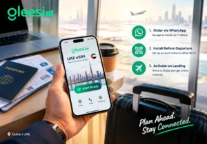 UAE eSIM setup before flying to Dubai 