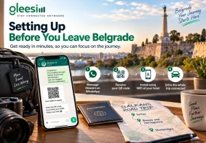 Setting up a Balkans road trip eSIM before leaving Belgrade