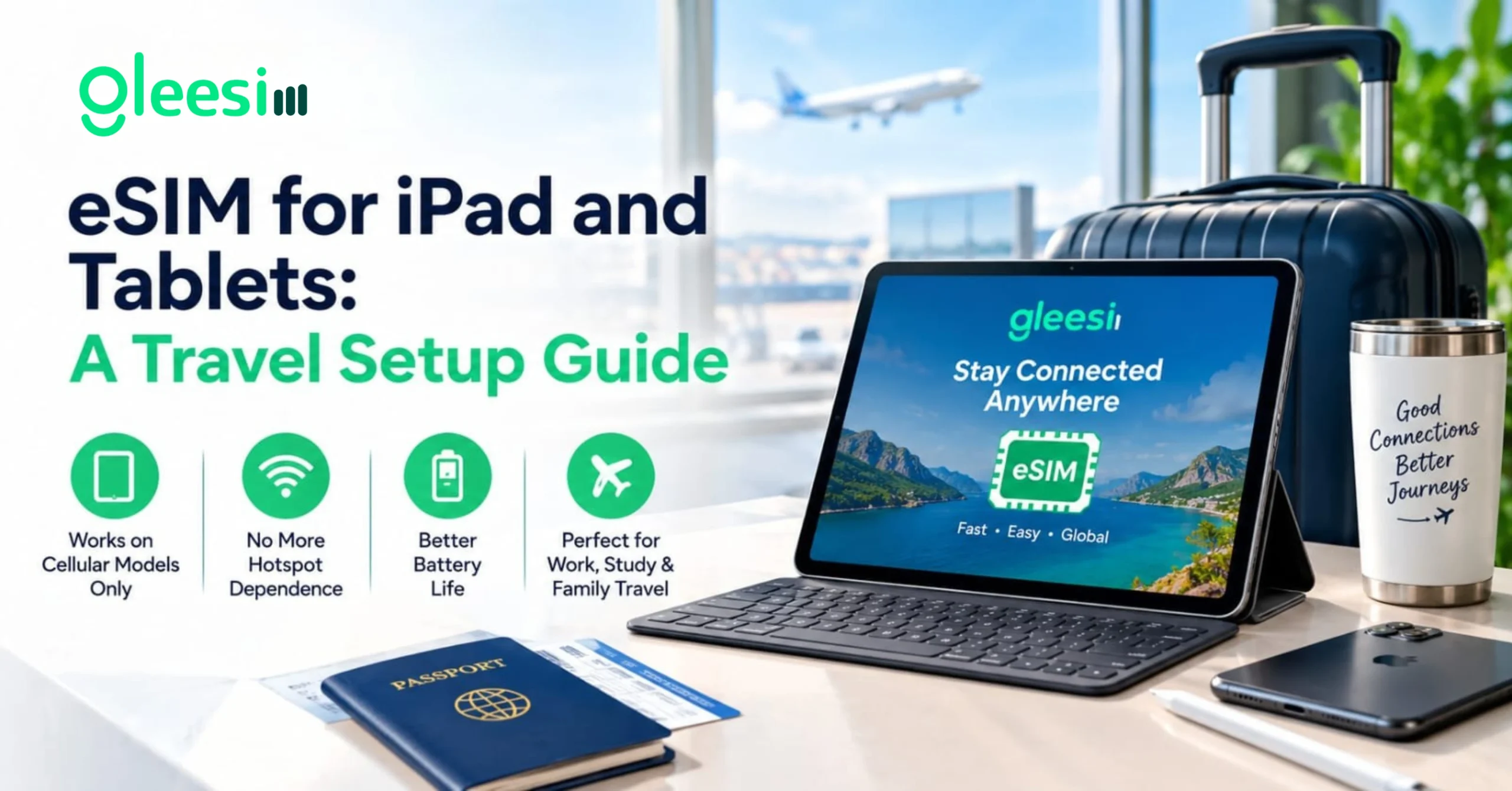Tablet eSIM use cases for business, family travel, and study